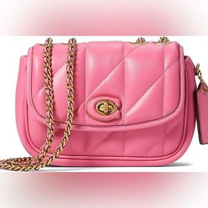NWT Coach Quilted Pillow Madison Shoulder Bag - Petunia💖